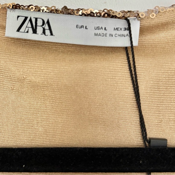Zara Shimmering Gold Mini Dress - Picture 3 of 3